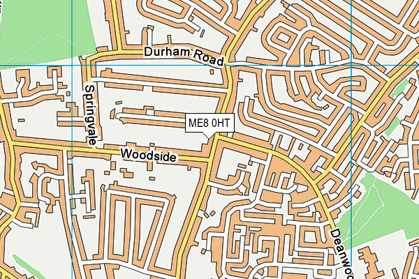 ME8 0HT map - OS VectorMap District (Ordnance Survey)