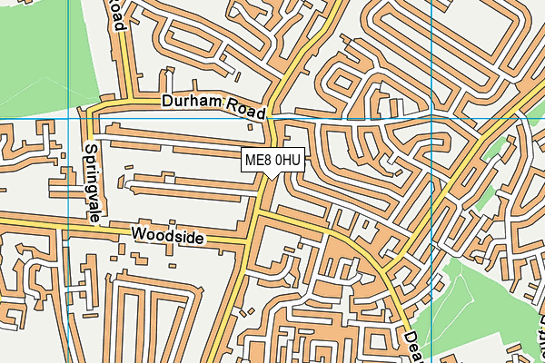 ME8 0HU map - OS VectorMap District (Ordnance Survey)