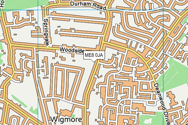 ME8 0JA map - OS VectorMap District (Ordnance Survey)