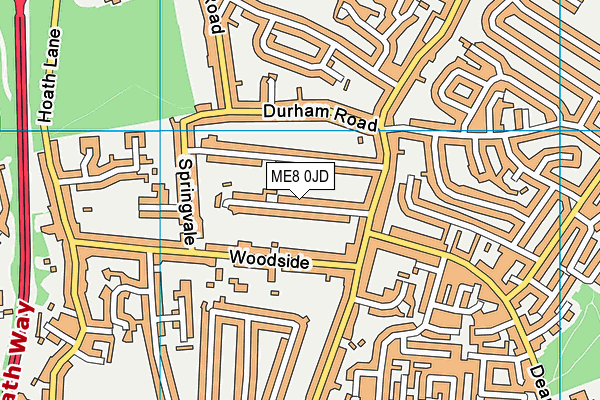 ME8 0JD map - OS VectorMap District (Ordnance Survey)