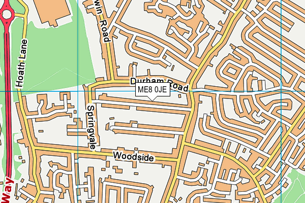 ME8 0JE map - OS VectorMap District (Ordnance Survey)