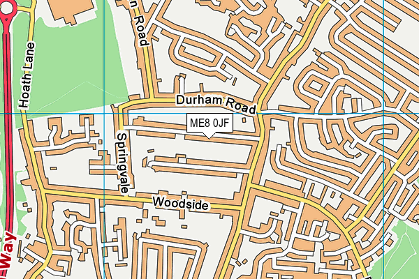 ME8 0JF map - OS VectorMap District (Ordnance Survey)