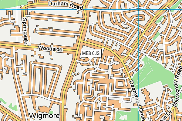 ME8 0JS map - OS VectorMap District (Ordnance Survey)