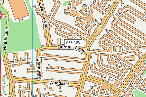 ME8 0JW map - OS VectorMap District (Ordnance Survey)