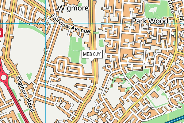 ME8 0JY map - OS VectorMap District (Ordnance Survey)