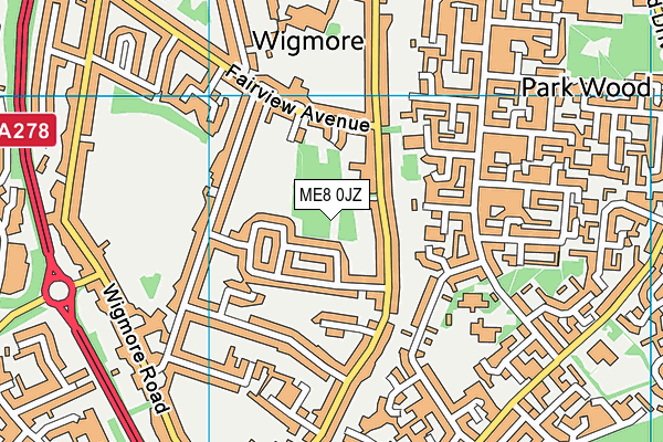 ME8 0JZ map - OS VectorMap District (Ordnance Survey)