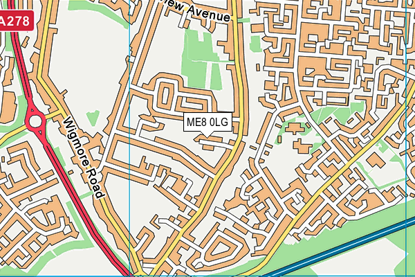 ME8 0LG map - OS VectorMap District (Ordnance Survey)