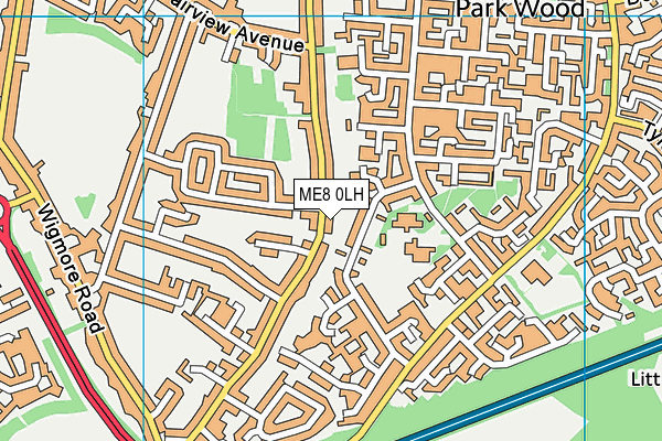 ME8 0LH map - OS VectorMap District (Ordnance Survey)