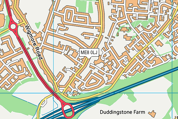 ME8 0LJ map - OS VectorMap District (Ordnance Survey)