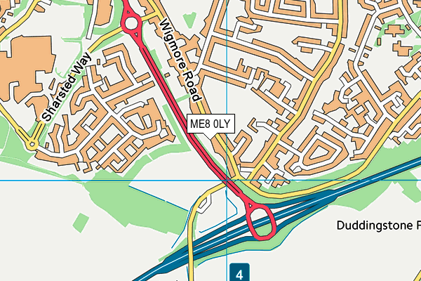 ME8 0LY map - OS VectorMap District (Ordnance Survey)