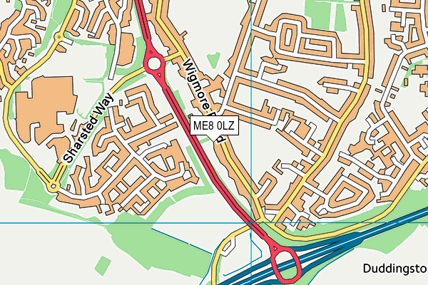 ME8 0LZ map - OS VectorMap District (Ordnance Survey)