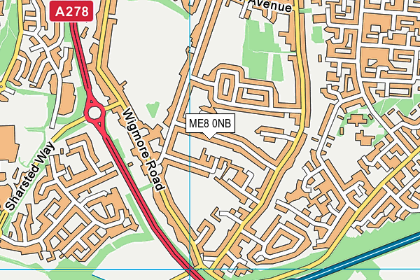 ME8 0NB map - OS VectorMap District (Ordnance Survey)