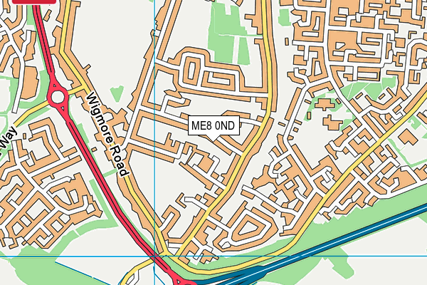 ME8 0ND map - OS VectorMap District (Ordnance Survey)