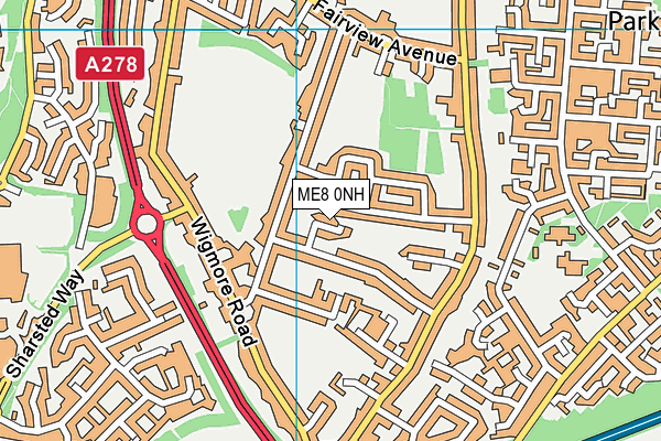 ME8 0NH map - OS VectorMap District (Ordnance Survey)