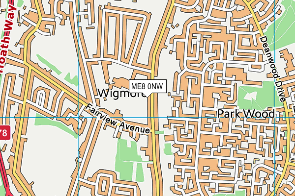 ME8 0NW map - OS VectorMap District (Ordnance Survey)