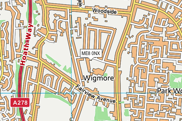 ME8 0NX map - OS VectorMap District (Ordnance Survey)