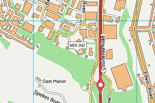 ME8 0NZ map - OS VectorMap District (Ordnance Survey)