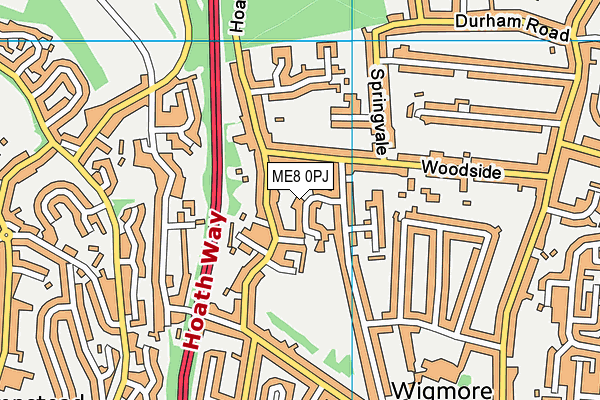 ME8 0PJ map - OS VectorMap District (Ordnance Survey)