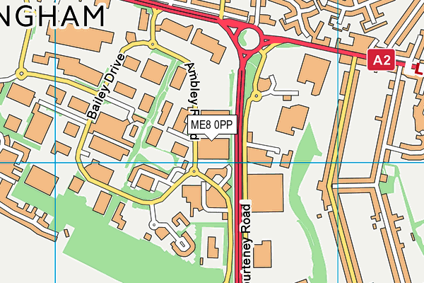 ME8 0PP map - OS VectorMap District (Ordnance Survey)