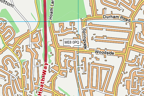 ME8 0PQ map - OS VectorMap District (Ordnance Survey)