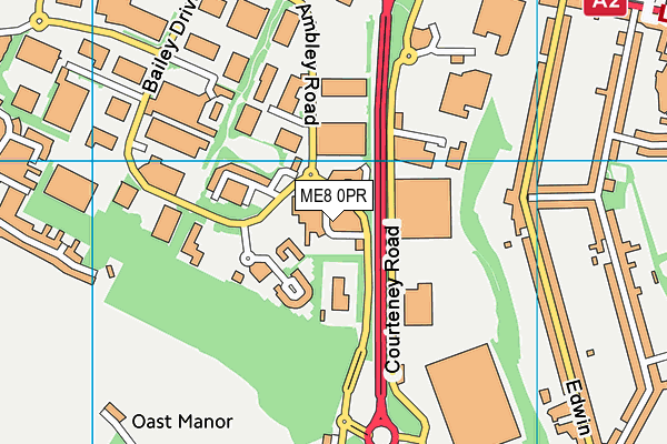 ME8 0PR map - OS VectorMap District (Ordnance Survey)