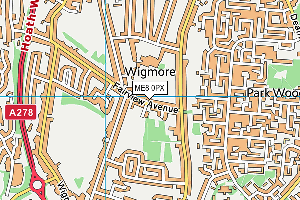 ME8 0PX map - OS VectorMap District (Ordnance Survey)