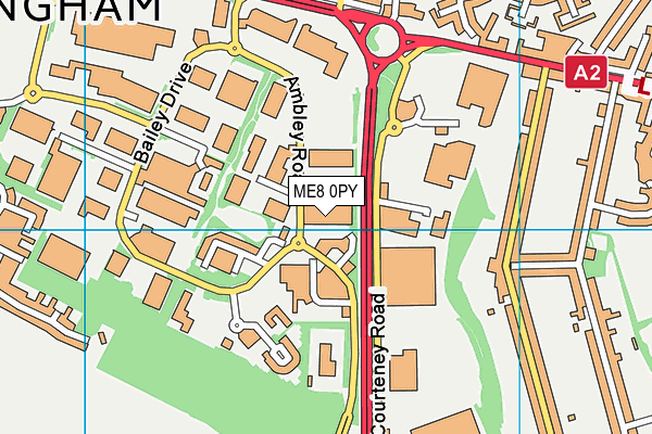 ME8 0PY map - OS VectorMap District (Ordnance Survey)