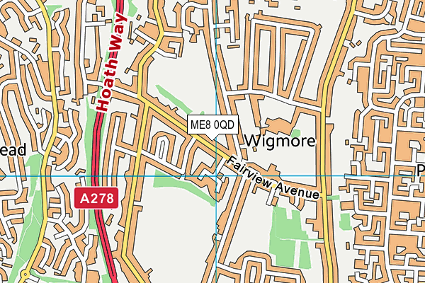 ME8 0QD map - OS VectorMap District (Ordnance Survey)