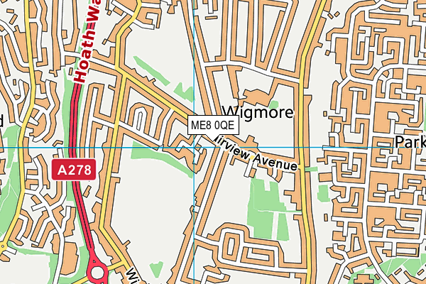 ME8 0QE map - OS VectorMap District (Ordnance Survey)