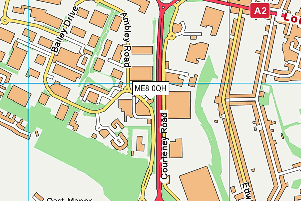 ME8 0QH map - OS VectorMap District (Ordnance Survey)