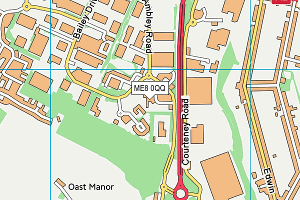 ME8 0QQ map - OS VectorMap District (Ordnance Survey)