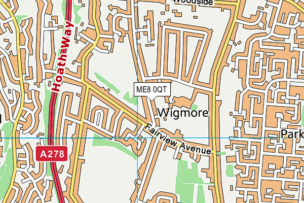 ME8 0QT map - OS VectorMap District (Ordnance Survey)