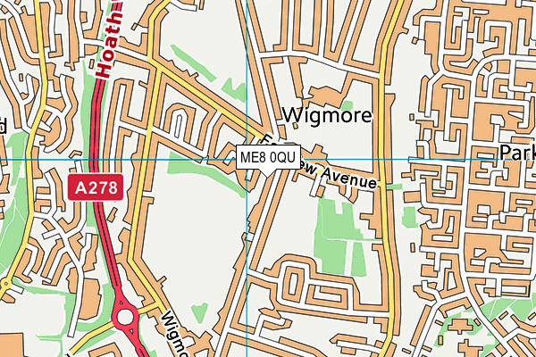 ME8 0QU map - OS VectorMap District (Ordnance Survey)