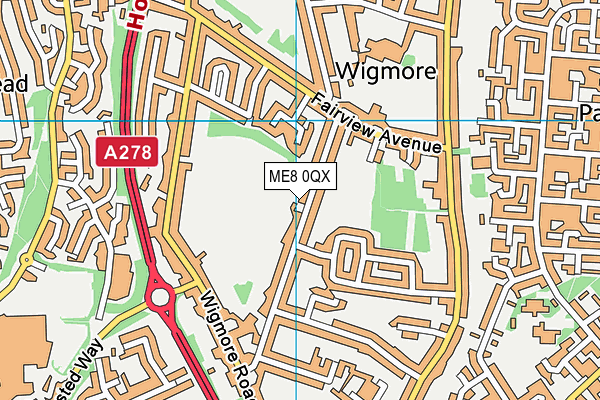 ME8 0QX map - OS VectorMap District (Ordnance Survey)