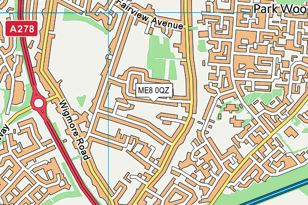 ME8 0QZ map - OS VectorMap District (Ordnance Survey)