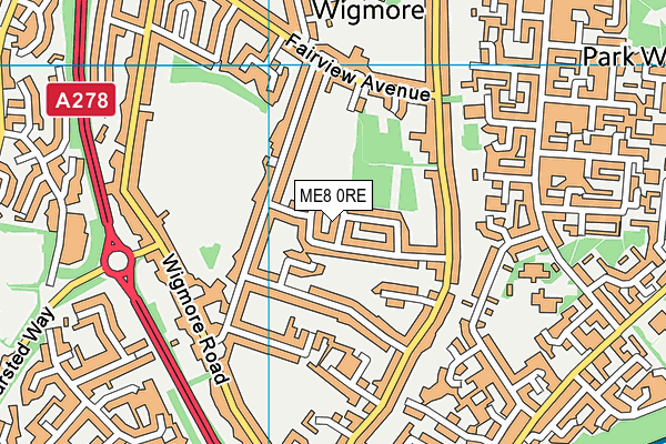 ME8 0RE map - OS VectorMap District (Ordnance Survey)