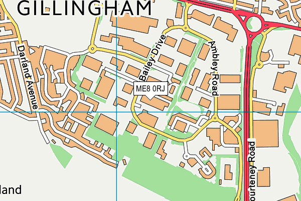 ME8 0RJ map - OS VectorMap District (Ordnance Survey)