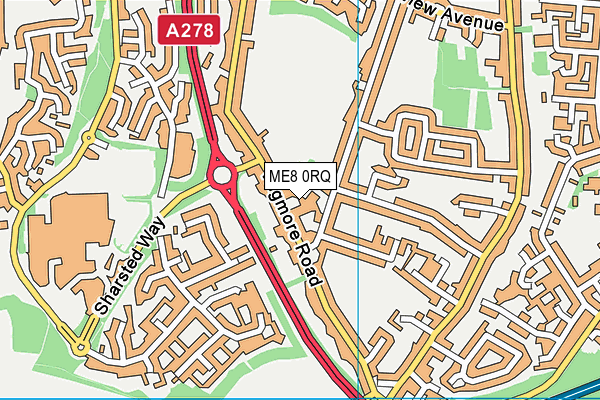 ME8 0RQ map - OS VectorMap District (Ordnance Survey)