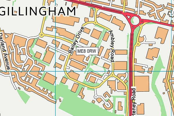 ME8 0RW map - OS VectorMap District (Ordnance Survey)