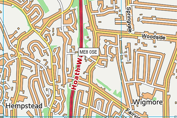 ME8 0SE map - OS VectorMap District (Ordnance Survey)