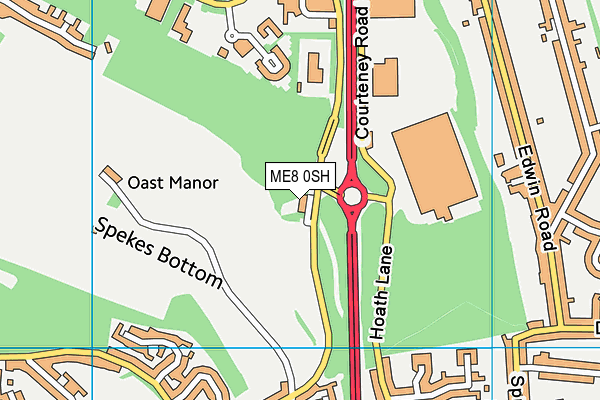 ME8 0SH map - OS VectorMap District (Ordnance Survey)