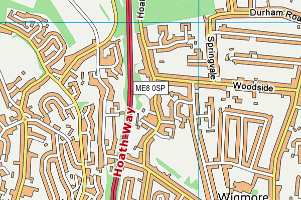 ME8 0SP map - OS VectorMap District (Ordnance Survey)