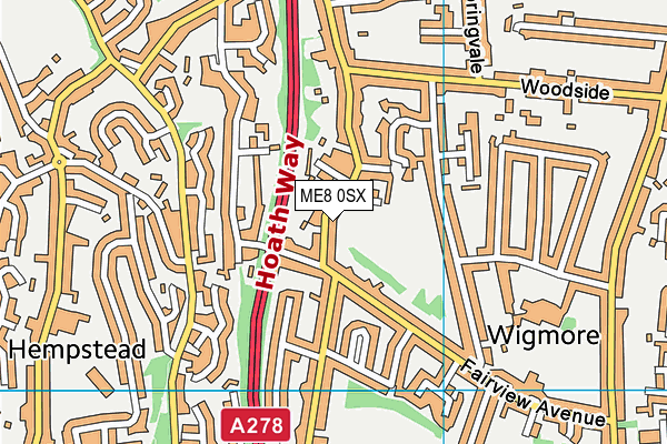 ME8 0SX map - OS VectorMap District (Ordnance Survey)