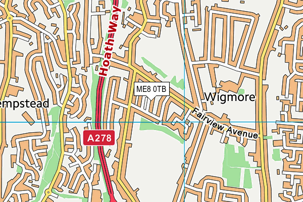 ME8 0TB map - OS VectorMap District (Ordnance Survey)