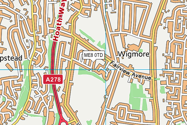 ME8 0TD map - OS VectorMap District (Ordnance Survey)