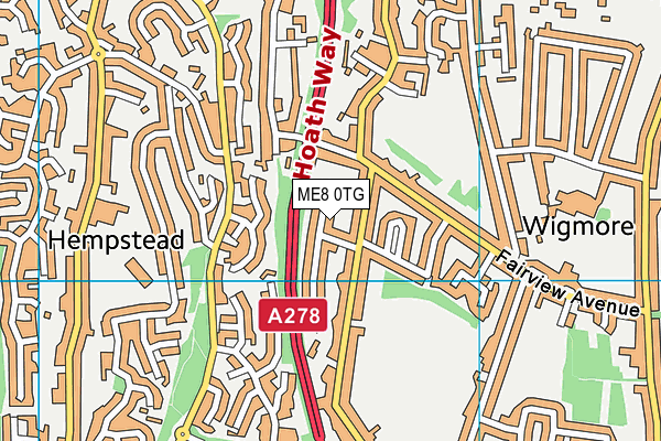 ME8 0TG map - OS VectorMap District (Ordnance Survey)