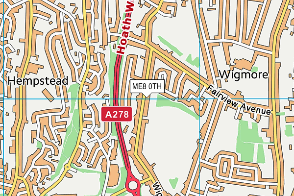 ME8 0TH map - OS VectorMap District (Ordnance Survey)