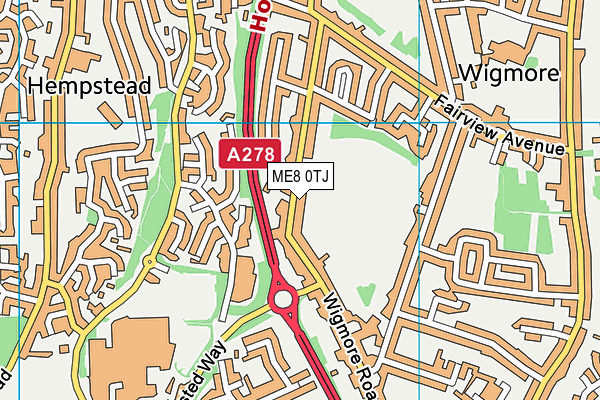 ME8 0TJ map - OS VectorMap District (Ordnance Survey)