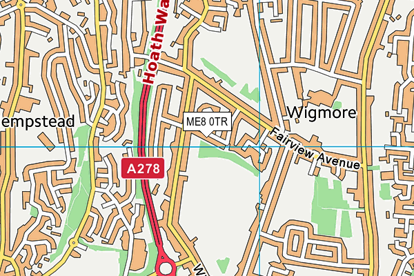 ME8 0TR map - OS VectorMap District (Ordnance Survey)