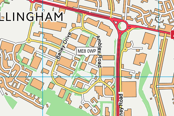 ME8 0WP map - OS VectorMap District (Ordnance Survey)